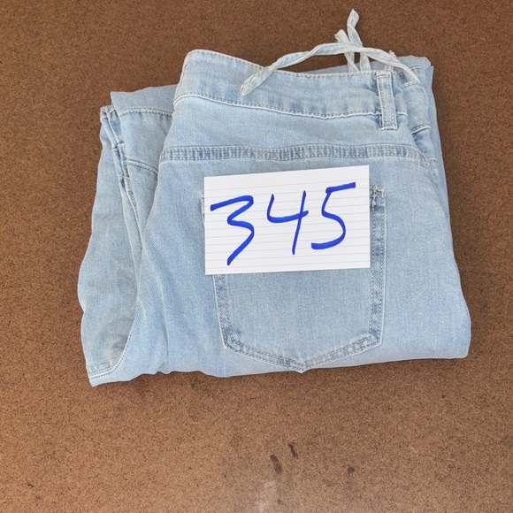 High Waisted Cropped Barrel jeans Light Blue Women's 90’ baggy boho - Picture 11 of 11